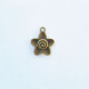 Charms 22mm Metal - Flower #6 - Bronze - Pack of 1