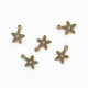 Charms 13mm Metal - Flower #9 - Bronze - Pack of 5