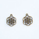 Charms 25mm Metal - Flower #11 - Bronze - Pack of 2