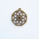 Charms 30mm Metal - Flower #12 - Bronze - Pack of 1