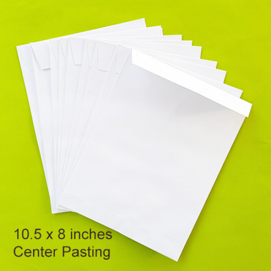 Envelopes 10.5 x 8 inches - White - Centre - Pack of 10