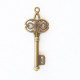 Charms 45mm Metal - Keys #10 - Bronze - Pack of 1