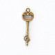 Charms 37mm Metal - Keys #13 - Bronze - Pack of 1