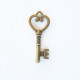 Charms 45mm Metal - Keys #14 - Bronze - Pack of 1
