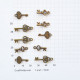 Charms Metal - Keys - Assorted #2 - Bronze - Pack of 10