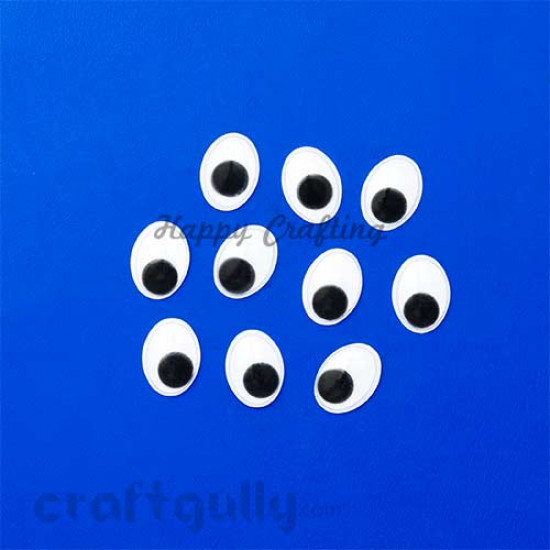Googly Eyes 17x12mm - Oval - Pack of 10