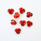Metal Roses 9mm - Red - Pack of 50