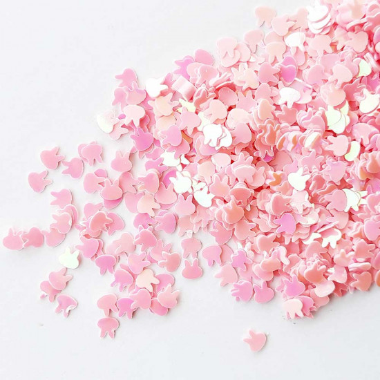 Sequins 4mm - Rabbit #1 - Pink – 20gms