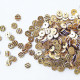 Sequins 5mm - Round Texture #1 - Golden & Lilac Edge - 20gms