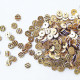 Sequins 5mm - Round Texture #1 - Golden & Lilac Edge - 20gms