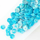 Sequins 8mm - Round Texture #3 - Aqua Shaded - 20gms