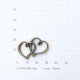 Charms 32mm Metal Heart #3 - Bronze - 1 Charm