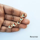 Dabba Kundan 12mm Drop - White In Golden Setting - 5 Pieces