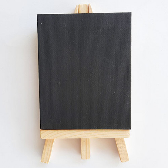  Zingarts Black Mini Canvases with Easel Set, Pack of 24, 4” x  4” Inches Black Mini Canvas Boards, Black Small Canvas for Kids Art  Supplies for Acrylic Pouring and Oil Painting