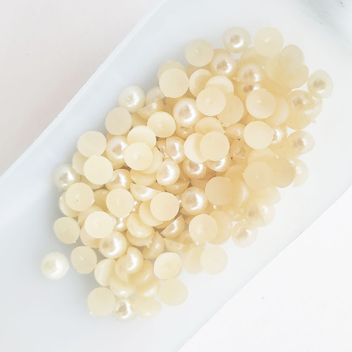 Flatback Pearls 6mm Round - Cream #2 - 10gms
