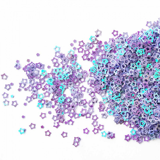 Sequins 3mm - Star #3 - Violet - 20gms