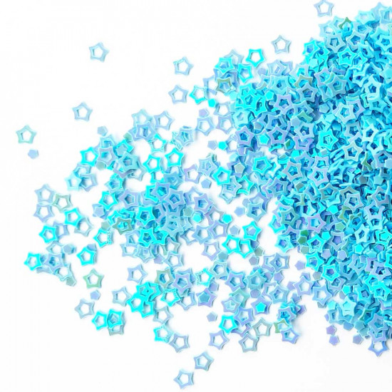 Sequins 3mm - Star #4 - Blue - 20gms