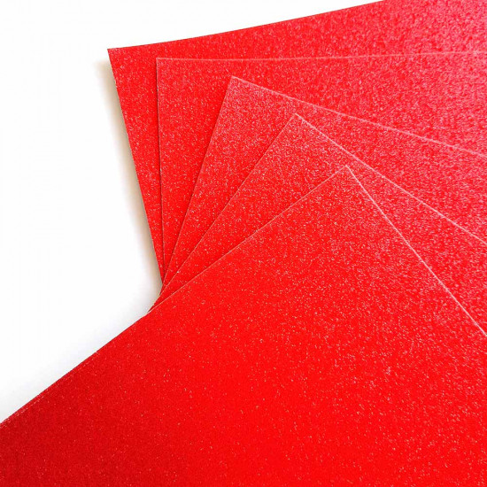 Glitter CardStock A4 - Dark Red - 5 Sheets Glitter CardStock A4 - Dark Red - 5 Sheets