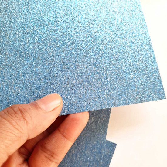 Glitter CardStock A4 - Blue - 5 Sheets