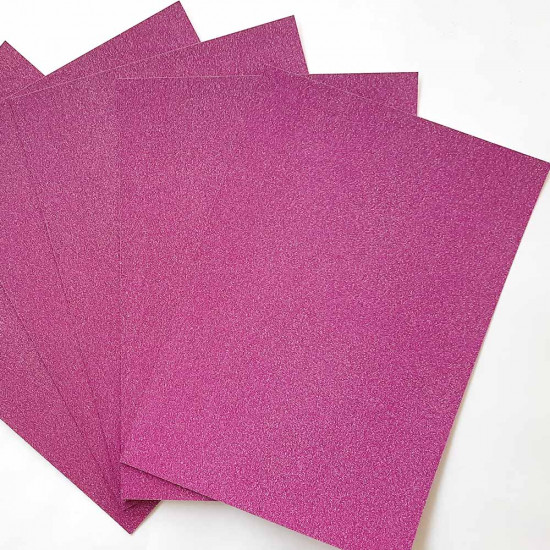 Glitter CardStock A4 - Purple - 5 Sheets