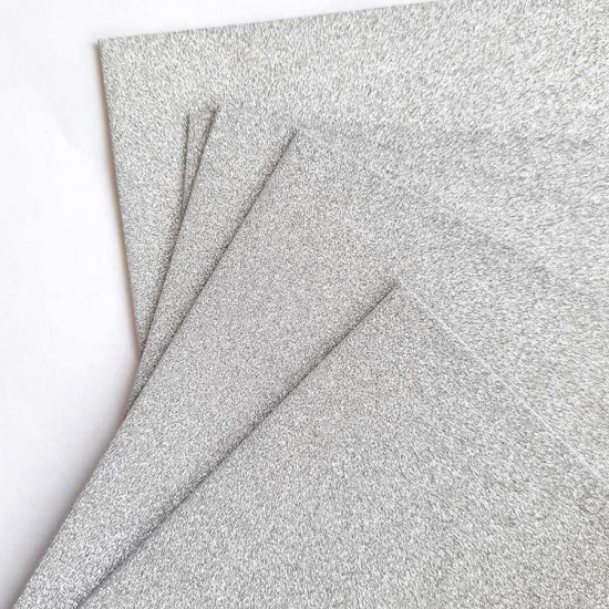 Glitter CardStock A4 - Silver - 5 Sheets