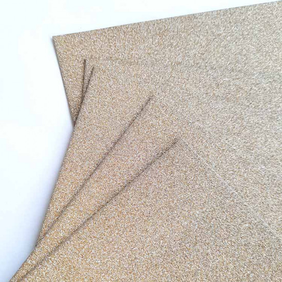 Glitter CardStock A4 - Light Gold - 5 Sheets