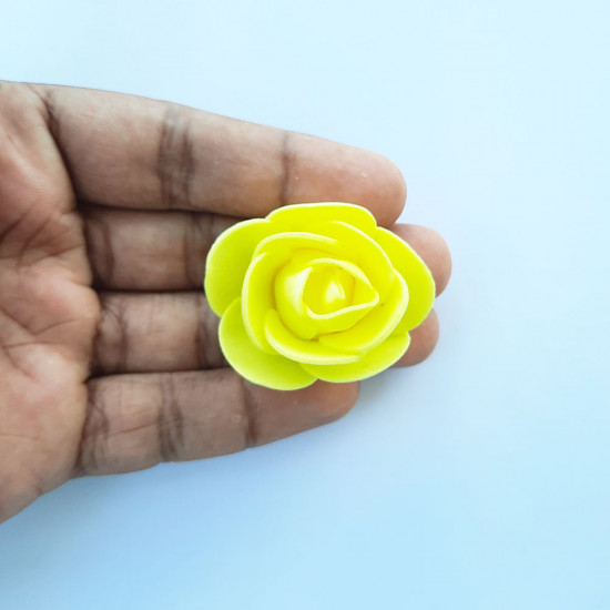 Foam Flowers #3 - 30mm Rose Sunflower Yellow - 5 Roses Foam Flowers #3 - 30mm Rose Sunflower Yellow - 5 Roses