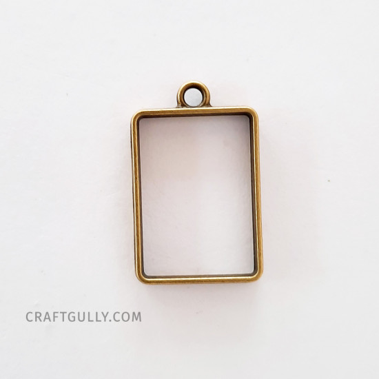 Bezels #3 - 33mm Rectangle - Bronze - 2 Bezels