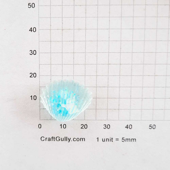 Resin Elements Shell #1 - Clear & Blue Flakes - Pack of 1