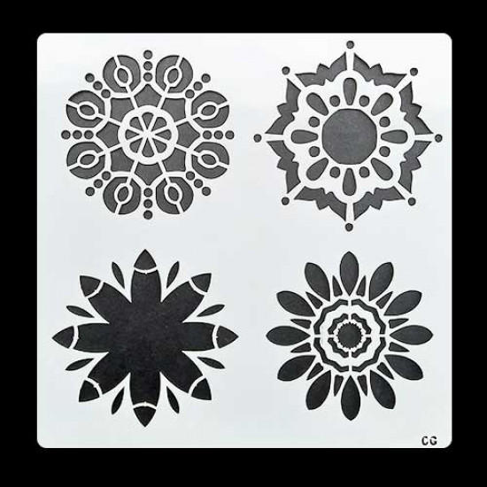 Stencils 6x6 inches - Assorted Patterns #7