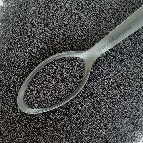 Micro Beads 1mm Glass - Black - 20gms