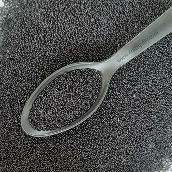 Micro Beads 1mm Glass - Black - 20gms