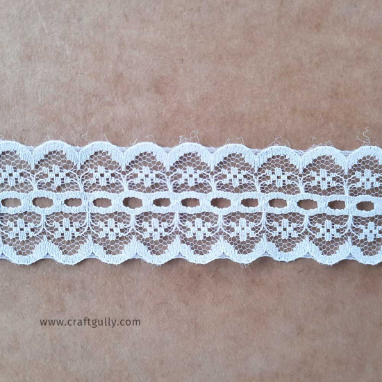 Designer Laces #16 - 33mm - Vintage White - 1 meter