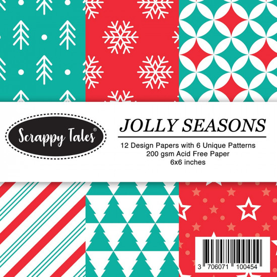 Pattern Papers 6x6 - Jolly Season - Pack of 12