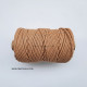 Cotton Macrame Cords 4mm Twisted - Light Brown - 20 meters