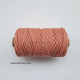 Cotton Macrame Cords 4mm Twisted - Peach - 20 meters