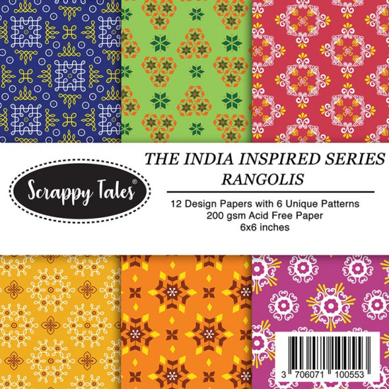 Pattern Papers 6x6 - Rangolis - Pack of 12
