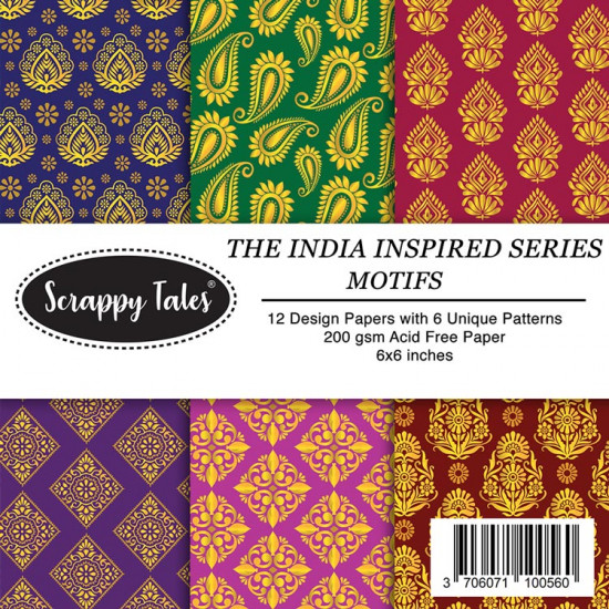 Pattern Papers 6x6 - Motifs - Pack of 12