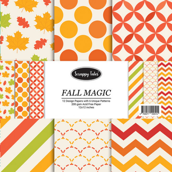 Pattern Papers 12x12 - Fall Magic - Pack of 12