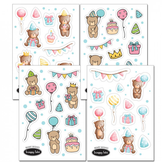 Paper Elements A5 - Beary Wishes - 4 sheets