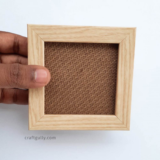 Photo Frame #3 - 4x4 inches - Pinewood Finish