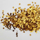 Sequins 3mm - Heart #10 - Golden - 20gms