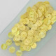 Sequins 8mm - Round Texture #4 - Bright Yellow - 20gms