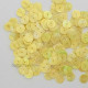 Sequins 8mm - Round Texture #4 - Bright Yellow - 20gms