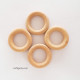 Wooden Rings #3 - 1.25 inches - Natural - 4 Rings