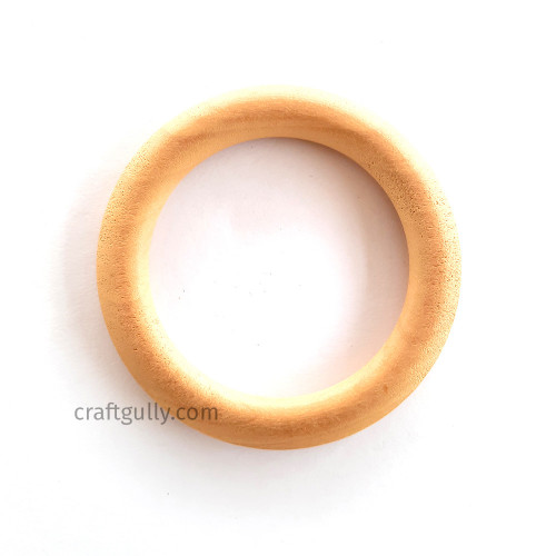 Wooden Rings #4 - 3.5 inches - Natural - 1 Ring