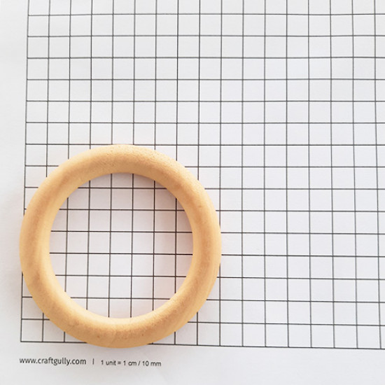 Wooden Rings #4 - 3.5 inches - Natural - 1 Ring