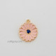 Enamel Charms 21mm - Flower #14 - Baby Pink - 1 Charm