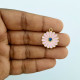 Enamel Charms 21mm - Flower #14 - Baby Pink - 1 Charm