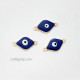 Connectors #87 - 27mm - 1/1 Rings - Evil Eye Dark Blue - Pack of 1